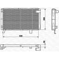 350213601000 MAGNETI MARELLI Радиатор, охлаждение двигателя