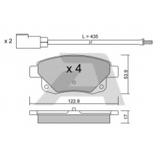 BPFO-2005 AISIN Комплект тормозных колодок, дисковый тормоз