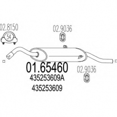 01.65460 MTS Глушитель выхлопных газов конечный