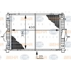 8MK 376 706-474 HELLA Радиатор, охлаждение двигателя