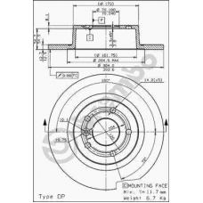 08.6838.10 BREMBO Тормозной диск