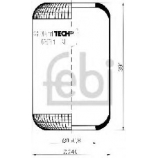 15016 FEBI Кожух пневматической рессоры