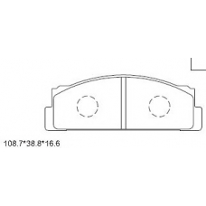 KD8704 ASIMCO Комплект тормозных колодок, дисковый тормоз