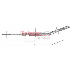 10.413 METZGER Трос, стояночная тормозная система