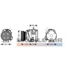 5300K449 VAN WEZEL Компрессор, кондиционер