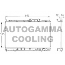 101436 AUTOGAMMA Радиатор, охлаждение двигателя