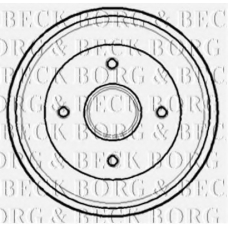 BBR7138 BORG & BECK Тормозной барабан