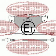 LP910 DELPHI Комплект тормозных колодок, дисковый тормоз
