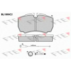 BL1869C2 FTE Комплект тормозных колодок, дисковый тормоз