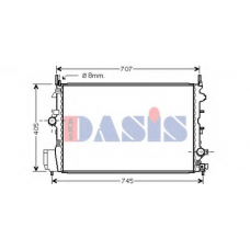 150072N AKS DASIS Радиатор, охлаждение двигателя