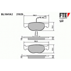 BL1641A2 FTE Комплект тормозных колодок, дисковый тормоз