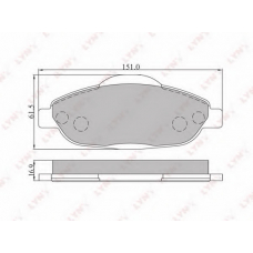 BD-6102 LYNX Колодки тормозные передние peugeot 308 07>