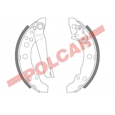 LS1276 POLCAR Hamulce - szczeki