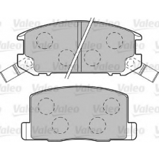 598983 VALEO Комплект тормозных колодок, дисковый тормоз