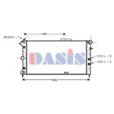 151190N AKS DASIS Радиатор, охлаждение двигателя