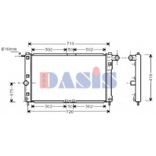 510007N AKS DASIS Радиатор, охлаждение двигателя