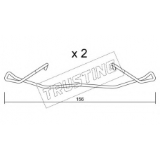 KIT.094 TRUSTING Комплектующие, колодки дискового тормоза