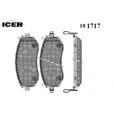 181717 ICER Комплект тормозных колодок, дисковый тормоз
