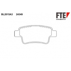 BL2015A3 FTE Комплект тормозных колодок, дисковый тормоз
