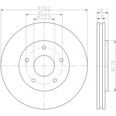 MDC2097 MINTEX Тормозной диск