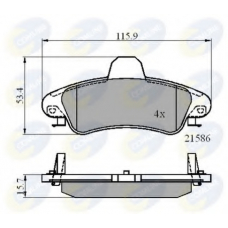 CBP01235 COMLINE Комплект тормозных колодок, дисковый тормоз