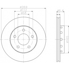 8DD 355 106-711 HELLA PAGID Тормозной диск