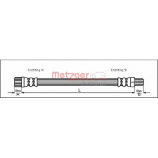 4113259 METZGER Тормозной шланг