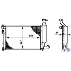 8MK 376 719-501 HELLA Радиатор, охлаждение двигателя