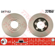 DF7152 TRW Тормозной диск