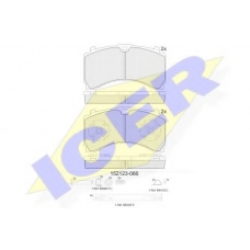 152123 G ICER Комплект тормозных колодок, дисковый тормоз