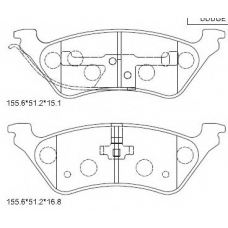 KD6509 ASIMCO Комплект тормозных колодок, дисковый тормоз