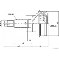 J2822000 HERTH+BUSS JAKOPARTS Шарнирный комплект, приводной вал