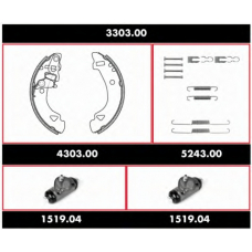 3303.00 REMSA Комплект тормозов, барабанный тормозной механизм