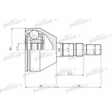 PCV1613 PATRON Шарнирный комплект, приводной вал