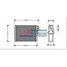 3391101 KUHLER SCHNEIDER Теплообменник, отопление салона