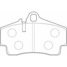 FD7221A NECTO Комплект тормозных колодок, дисковый тормоз