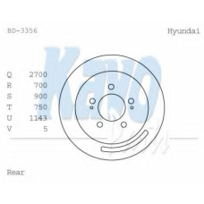 BD-3356 KAVO PARTS Тормозной барабан