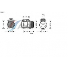 MSK116 GERI Компрессор, кондиционер