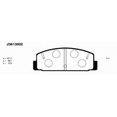 J3613002 NIPPARTS Комплект тормозных колодок, дисковый тормоз