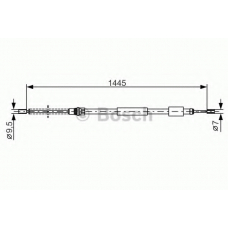 1 987 477 151 BOSCH Трос, стояночная тормозная система