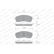 151-2110 WEEN Комплект тормозных колодок, дисковый тормоз