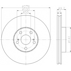 8DD 355 110-521 HELLA PAGID Тормозной диск