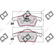 BP1904 DJ PARTS Комплект тормозных колодок, дисковый тормоз