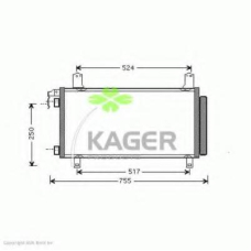 94-6113 KAGER Конденсатор, кондиционер