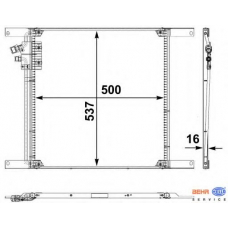 8FC 351 300-221 HELLA Конденсатор, кондиционер