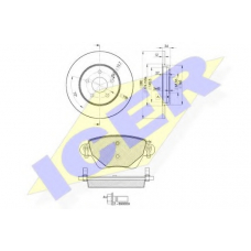 31381-6768 ICER Комплект тормозов, дисковый тормозной механизм