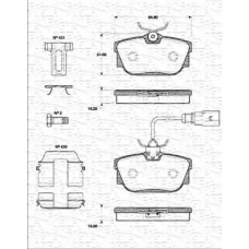 363702161268 MAGNETI MARELLI Комплект тормозных колодок, дисковый тормоз