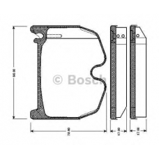 0 986 TB2 452 BOSCH Комплект тормозных колодок, дисковый тормоз