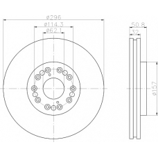 8DD 355 107-971 HELLA PAGID Тормозной диск