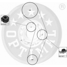 SK-1286 OPTIMAL Комплект ремня грм